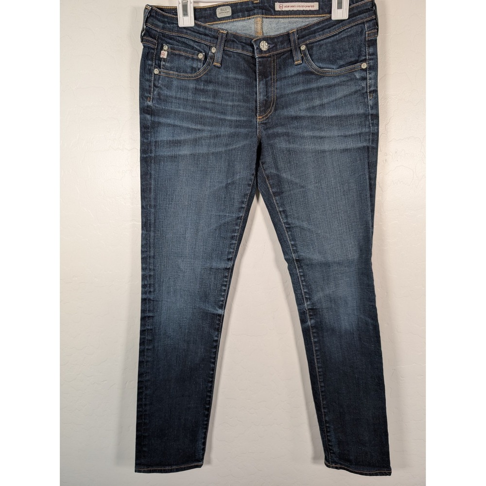 AG Adriano‎ Goldschmied Stilt Jeans Womens 30R Cigarette Leg Dark Wash Made USA